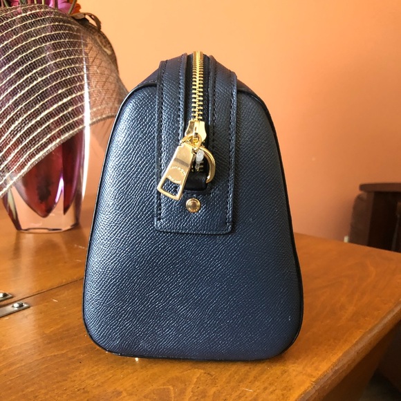 COACH midnight blue leather ROWAN SATCHEL - Picture 5 of 10